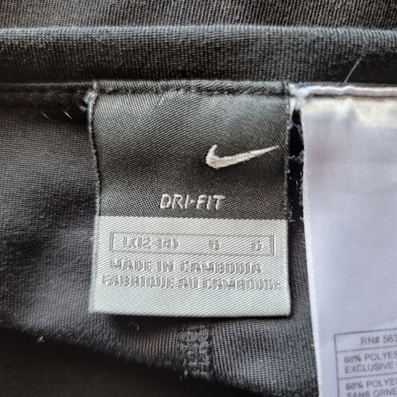 Nike Skort L Large 12-14 Black Dri-Fit Pull On - Picture 4 of 5